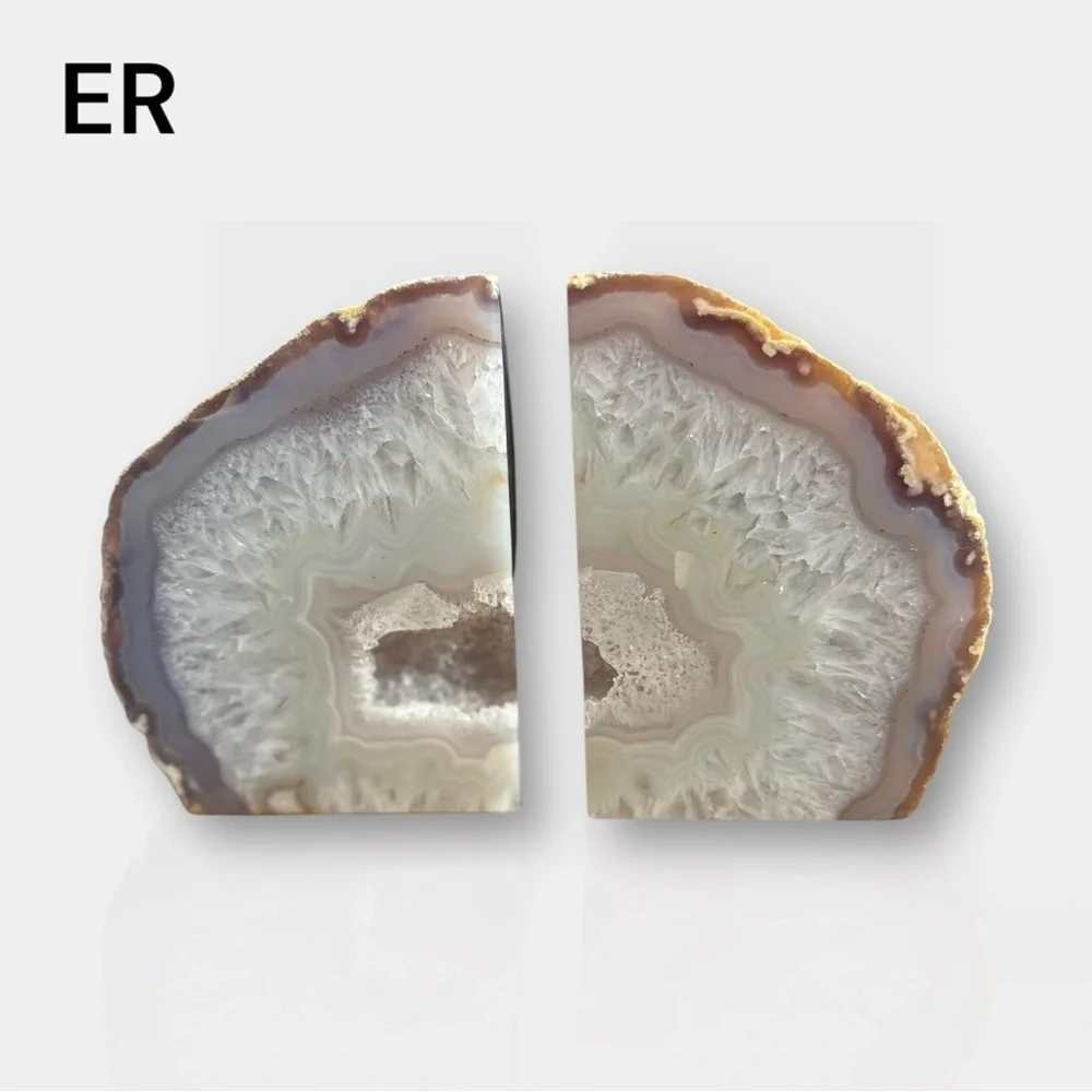 Crystal Bookends Natural Agate Geode Center: Choose Your Pair (1 pair per order) - Picture 6 of 8